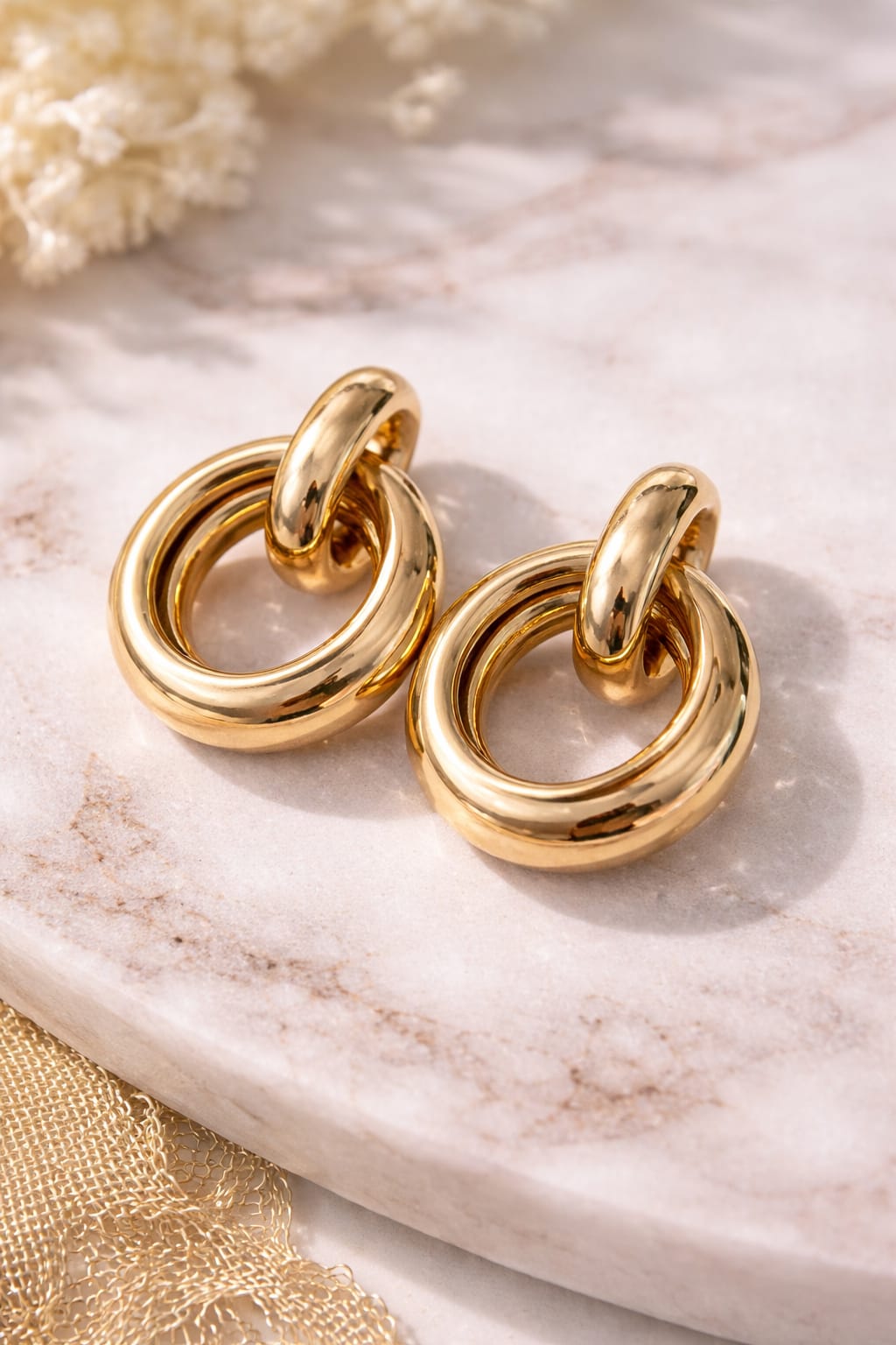 Gold Double Hoop Earrings
